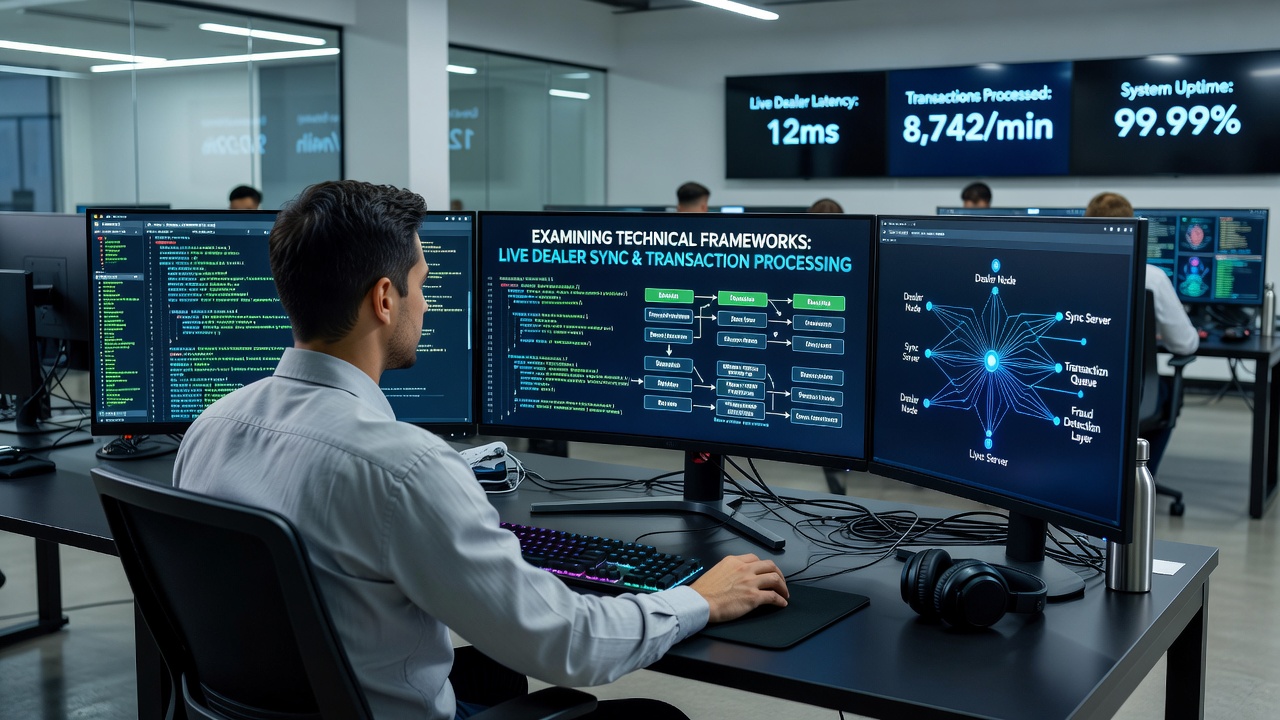 Illustration of transaction processing pipeline showing encrypted data flows between players, gateways, and secure databases